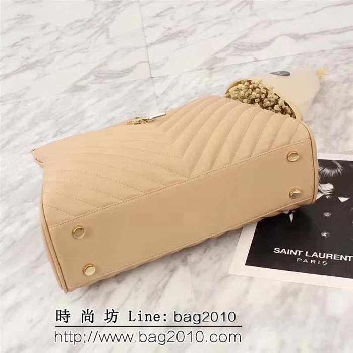 YSL聖羅蘭 經典款 互扣式金屬YSL標誌 原版南非皮肩背包 F26587 YAS1072